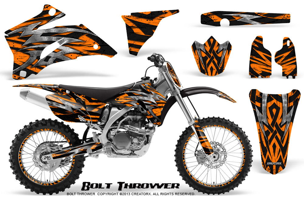 Yamaha YZ 250F 450F 06-09 Graphics Kit Bolt Thrower Orange NP Rims